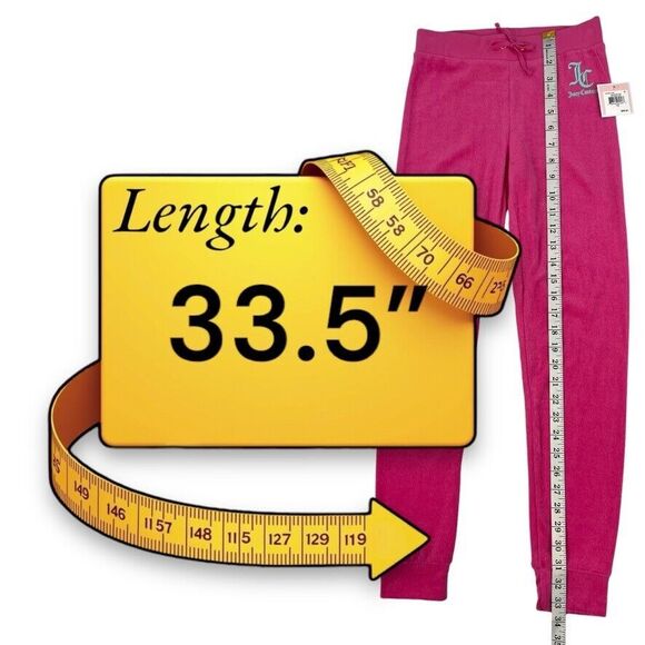 Juicy Couture Girls MT Zuma Pants Pink Terry Size 10 Jogger Lounge Lightweight - Picture 7 of 14